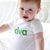 Kiva 100% cotton onesie, 'Kiva Baby' - 100% cotton infant one piece thumbail