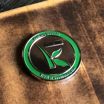 Trackable geocaching collectible coin, 'Kiva Geocoin' - Trackable Geocaching Collectible Kiva Coin