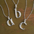 Sterling silver pendant necklace, 'Book of Kells' - Book of Kells Initial Necklace thumbail