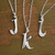 Sterling silver pendant necklace, 'Book of Kells' - Book of Kells Initial Necklace (image 2d) thumbail