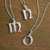 Sterling silver pendant necklace, 'Book of Kells' - Book of Kells Initial Necklace (image 2e) thumbail