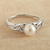 Cultured pearl cocktail ring, 'Celtic Tradition' - Celtic Pearl Ring