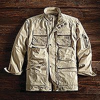 Men's convertible jacket, 'Backwoods Adventure' - Convertible Travel Jacket