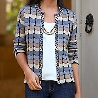 Featured review for Pima cotton cardigan, Oruro Carnaval