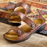 Adjustable leather sandals, 'Museum to Market' - Museum-to-market Adjustable Sandals