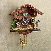 Mini cuckoo clock, 'Polka Band' - Polka Band Mini Cuckoo Clock