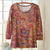 Rayon knit travel top, 'Perfect Paisley' - Indian Paisley Travel Shirt