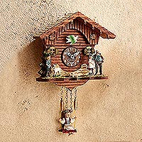 Mini reloj de cuco, 'Black Forest Swing' - Reloj de cuco Black Forest Swing