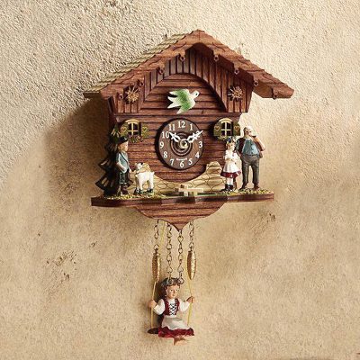 Reloj de Cuco de Madera, Swing Chic Swing Reloj Antiguo Reloj de