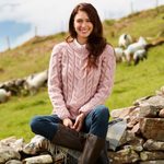 Wool sweater, 'Irish Rose' - Irish Rose Raglan Sweater