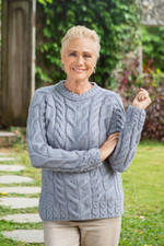 Wool sweater, 'Irish Rose' - Irish Rose Raglan Sweater