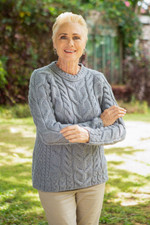 Wool sweater, 'Irish Rose' - Irish Rose Raglan Sweater