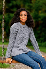 Wool sweater, 'Irish Rose' - Irish Rose Raglan Sweater