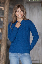 Wool sweater, 'Irish Rose' - Irish Rose Raglan Sweater