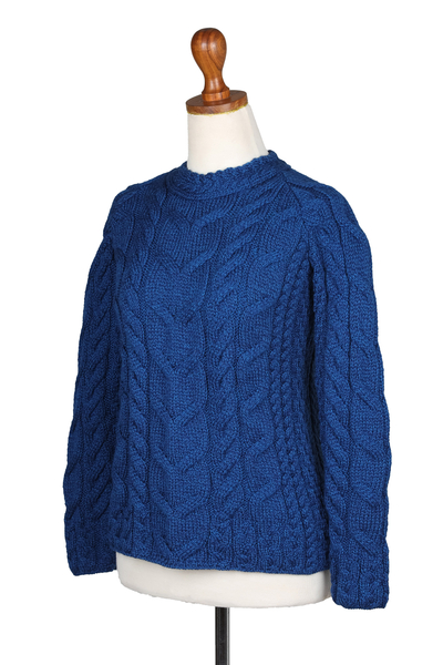 Jersey de lana, 'Irish Rose' - Irish Rose Raglan Sweater