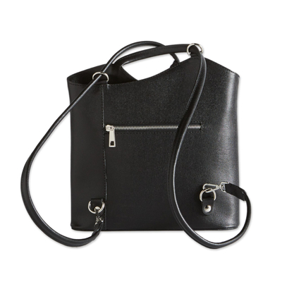Convertible leather backpack, 'Italian Escapade' - Convertible Italian Leather Backpack