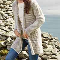 Featured review for Mohair blend cardigan, Etruscan Cozy
