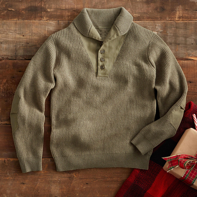 Men's wool sweater, 'Over There' - World War II Military Sweater