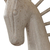 Mango wood sculpture, 'White Siamese Horse' - Mango wood sculpture