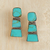 Turquoise drop earrings, 'Andean Treasure' - Chilean Earrings thumbail