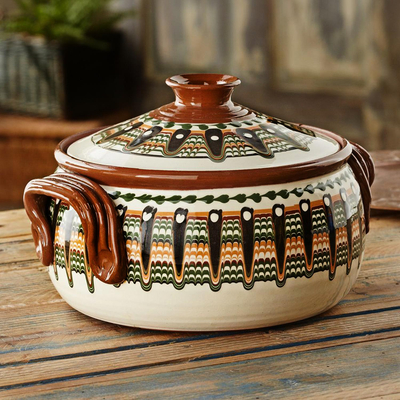 ceramic rectangular casserole dish with lid