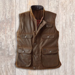 Men's cotton oilskin vest, 'Outback' - Outback Oilskin Vest