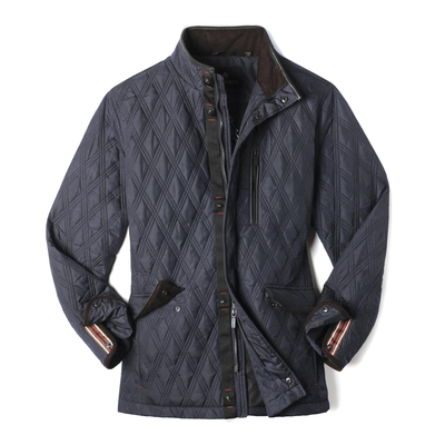 Men's heated travel jacket, 'Rugged Roads' - Nylon Quilted Jacket with Battery Powered Heat