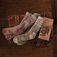 Socken aus Wollmischung, 'American Bison' - American Bison Socks