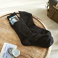 Travel socks (3 pairs), 'Zip-It' - Set of Three Pairs of Zip=It Travel Socks