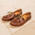 Men's leather boat shoes, 'Deck Days' - Men's Brown Oiled Leather Boat Shoe