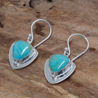 Unique Taxco Silver Turquoise Earrings Pyramids Of Friendship Novica Turquoise Dangle Earrings Pyramids Of Friendship Unique Taxco Silver