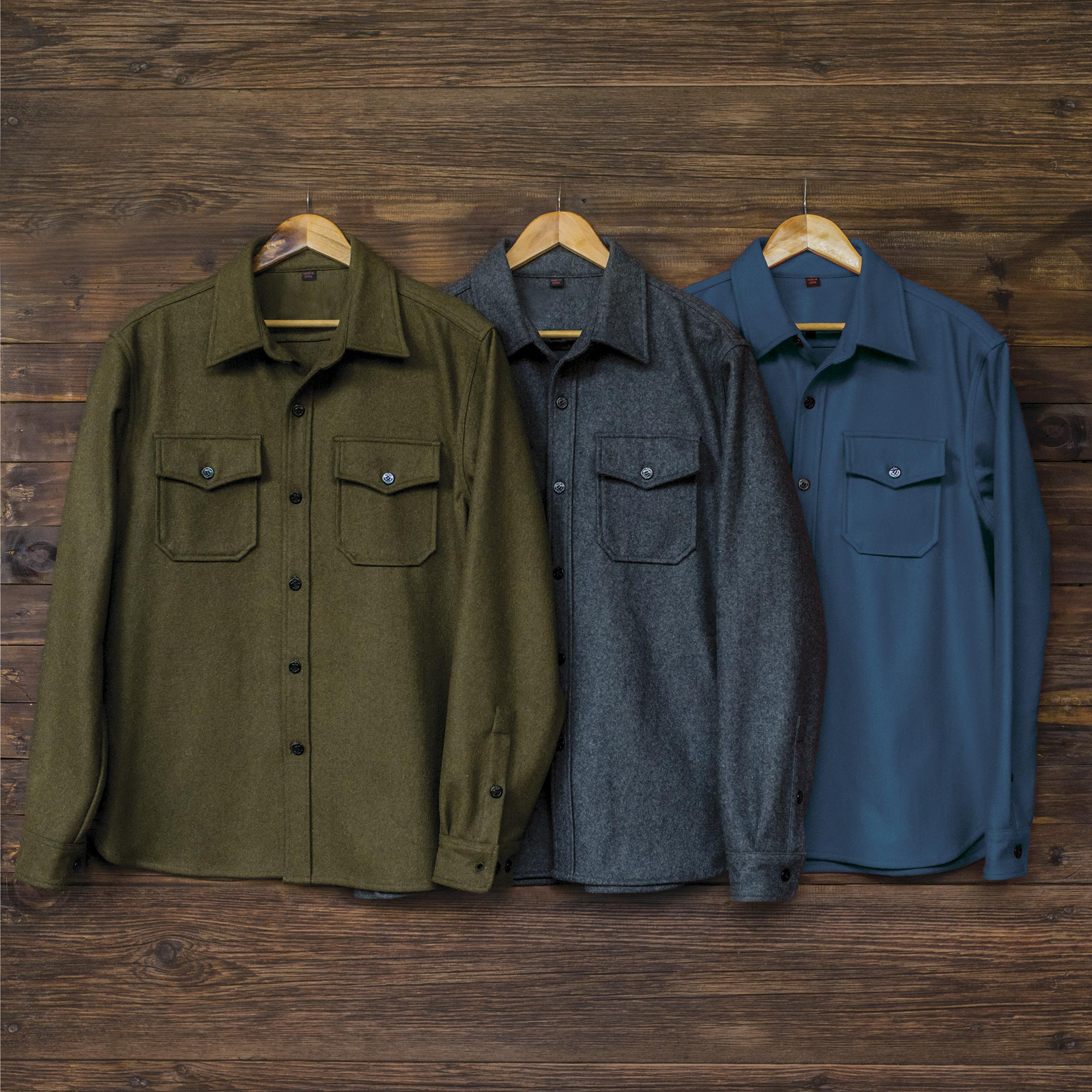 Men's Wool Blend Button-Down CPO Shirt Jacket - First Watch | NOVICA