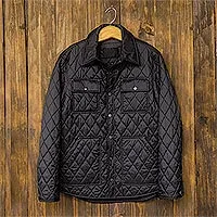 Featured review for Mens quilted nylon shirt jacket, Acadia