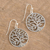 Marcasite dangle earrings, 'Irish Tree of Life' - Irish Tree of Life Earrings with Marcasite thumbail