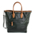 Leather travel bag, 'Italian Highlands' - Green Tartan Tuscan Genuine Leather Travel Bag (image 2b) thumbail