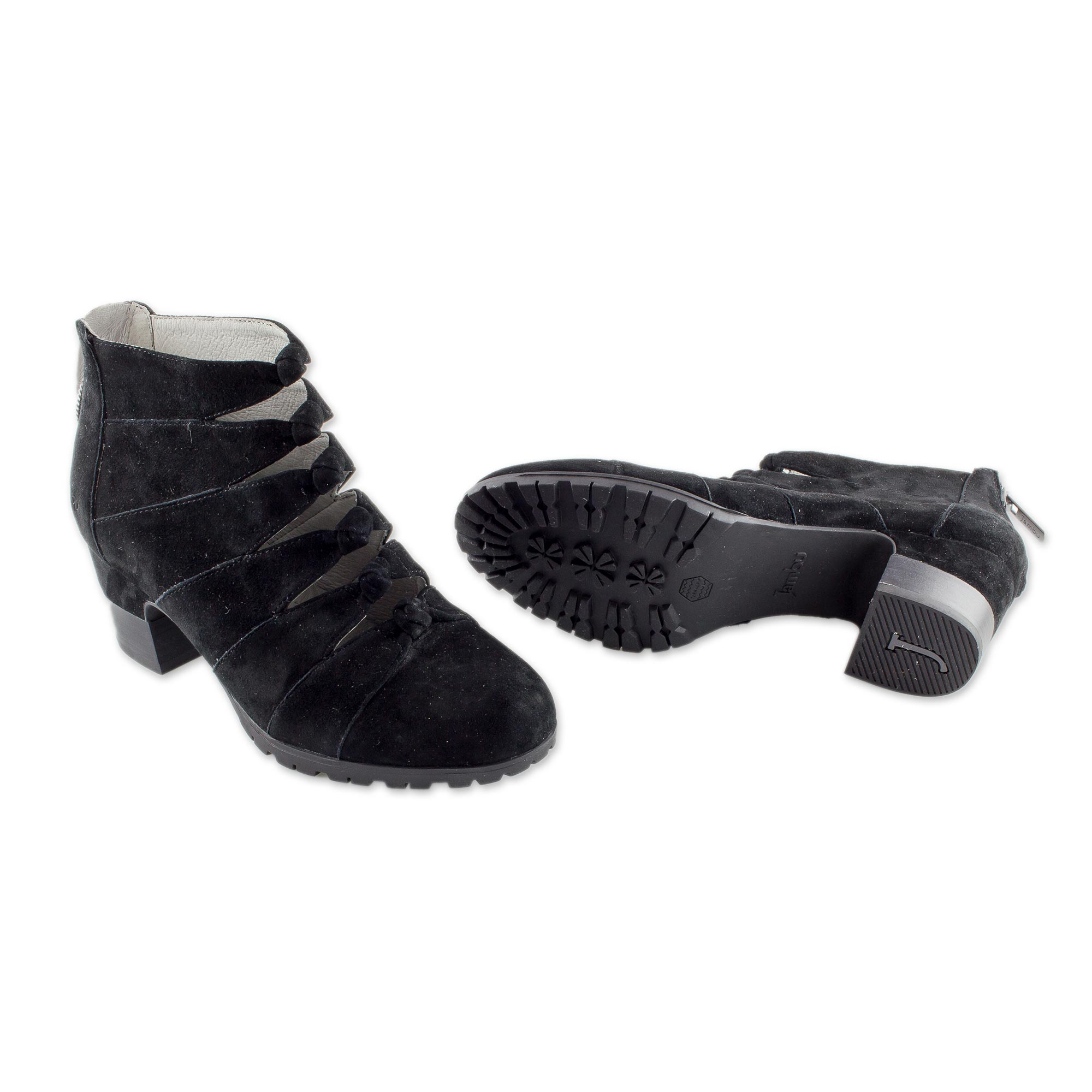 Stylish Jambu Nubuck Ankle Boot - Parallels | NOVICA