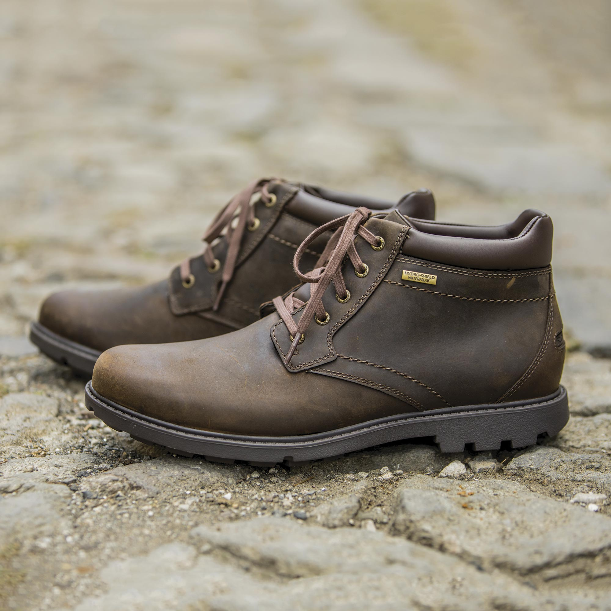 rockport rugged waterproof leather ankle boots