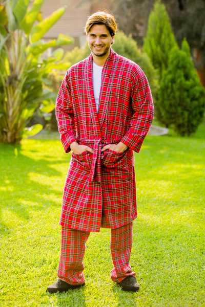 irish flannel robe