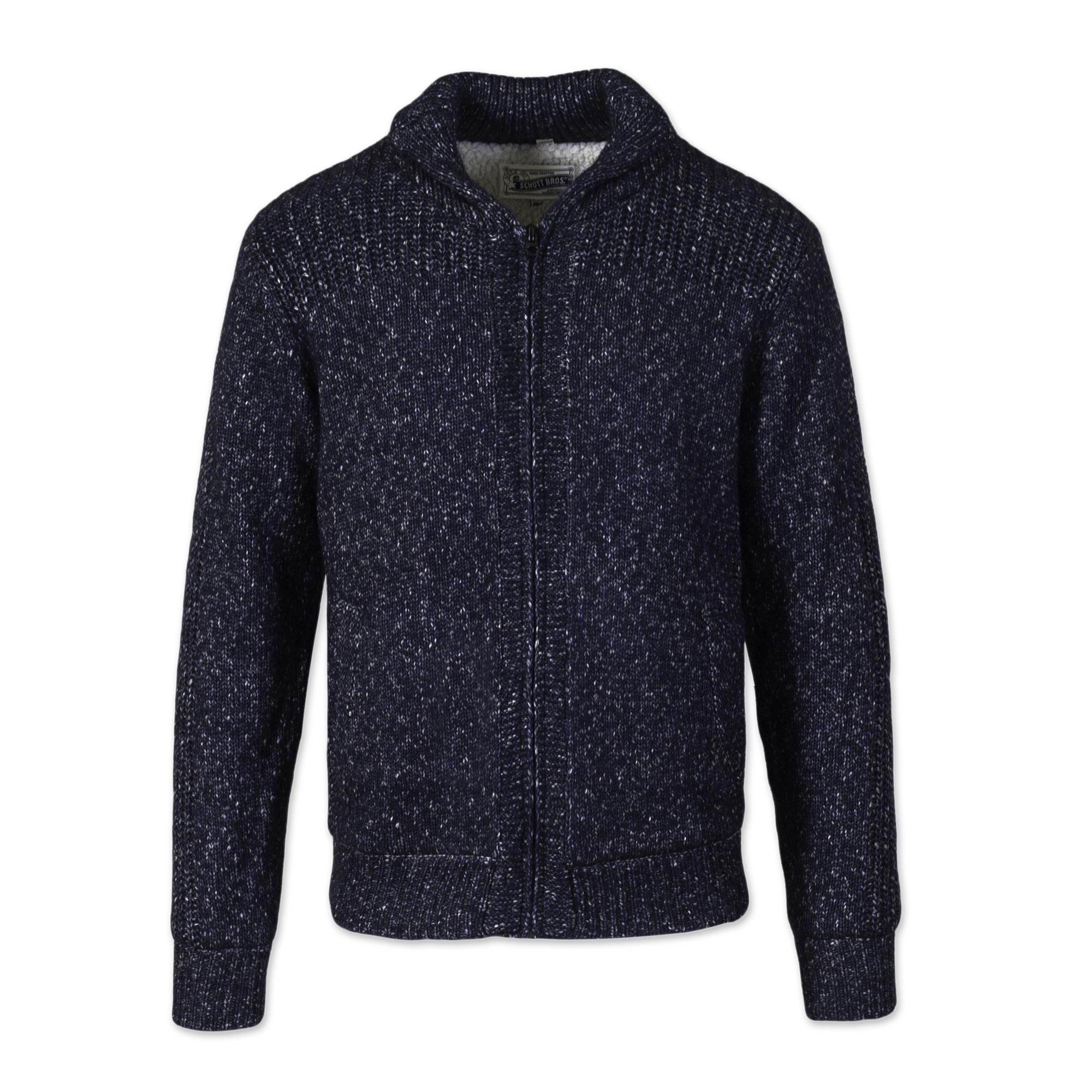 Men's Shawl Collared Plush-Lined Sweater Jacket - Sweater Jacket | NOVICA