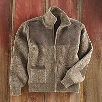 Featured review for Mens wool cardigan, Scottish Borders