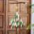 Glass wind chime, 'Sounds of the Season' - Glass Christmas Tree Wind Chime thumbail