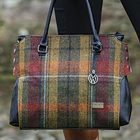 Tartan wool handbag, Country House 