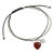 Carnelian charm bracelet, 'Love's Measure' - Carnelian and Silver Heart Theme Charm Bracelet