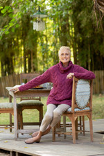 Merino wool cowl neck sweater, 'Broadhaven' - Merino Wool Cowl Neck Sweater Made in Ireland