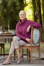 Merino wool cowl neck sweater, 'Broadhaven' - Merino Wool Cowl Neck Sweater Made in Ireland
