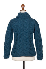 Merino wool cowl neck sweater, 'Broadhaven' - Merino Wool Cowl Neck Sweater Made in Ireland