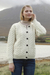 Irish merino wool cardigan, 'Connemara Comfort' - Irish Merino Wool Cable Knit Crew Neck Cardigan (image 2b) thumbail