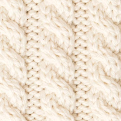 Cárdigan de lana merino irlandés - Cárdigan de cuello redondo de ochos de lana merino irlandesa