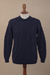 Men's wool sweater, 'Aran Islands Classic' - Men's Irish Wool Pullover Sweater (image 2e) thumbail