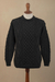 Men's wool sweater, 'Aran Islands Classic' - Men's Irish Wool Pullover Sweater